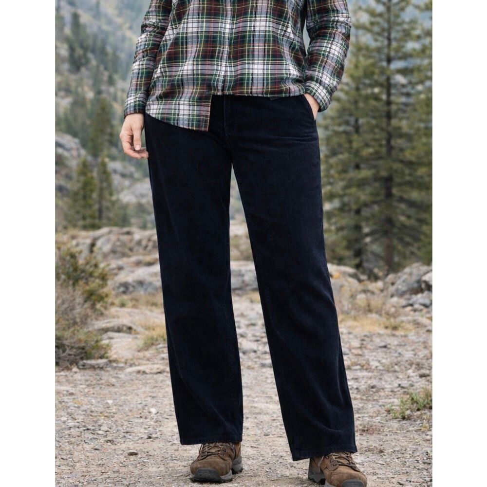The North Face black corduroy wide leg pants size 4